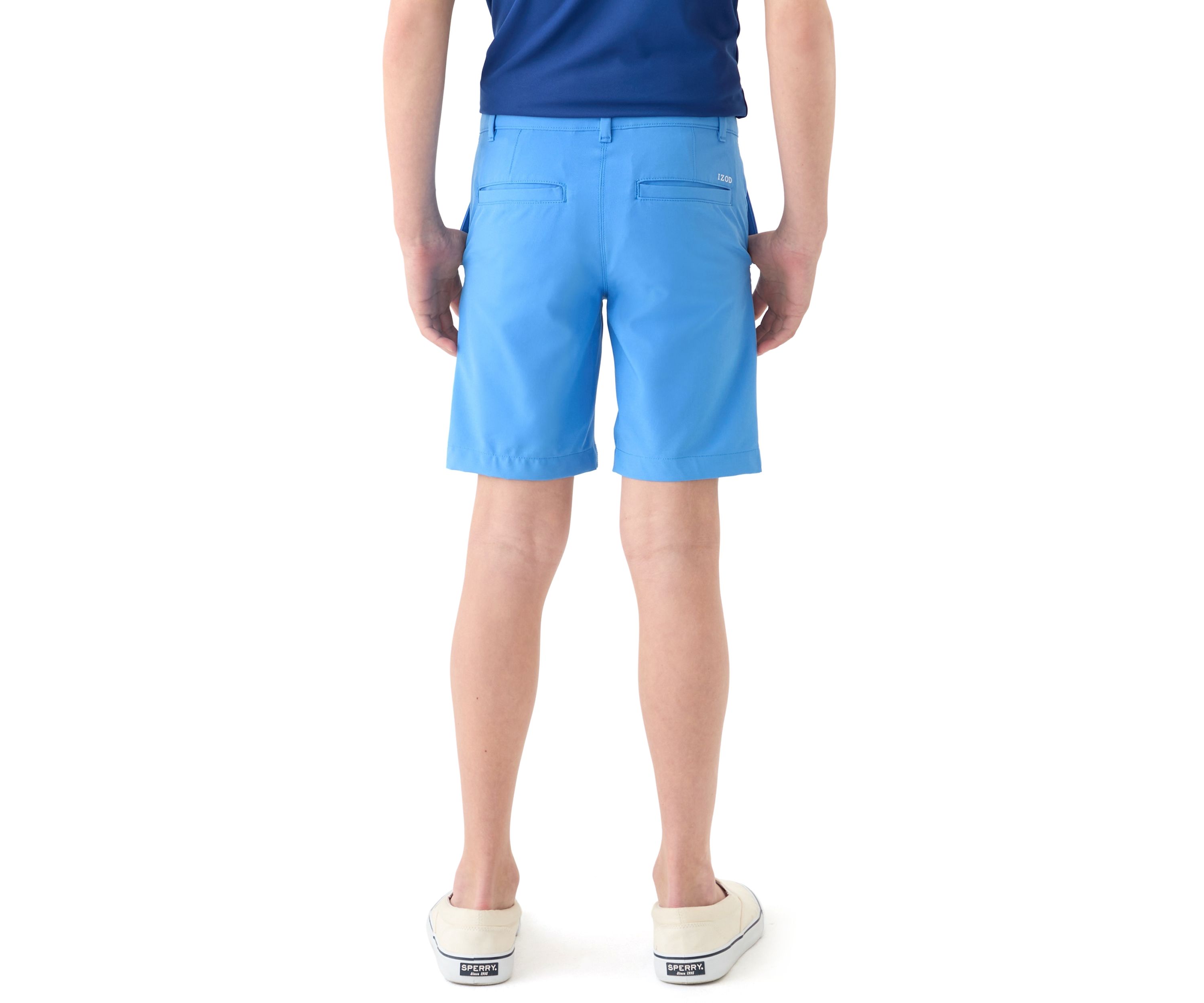 Boys 8-20 Flat Front Solid Stretch Performance Shorts