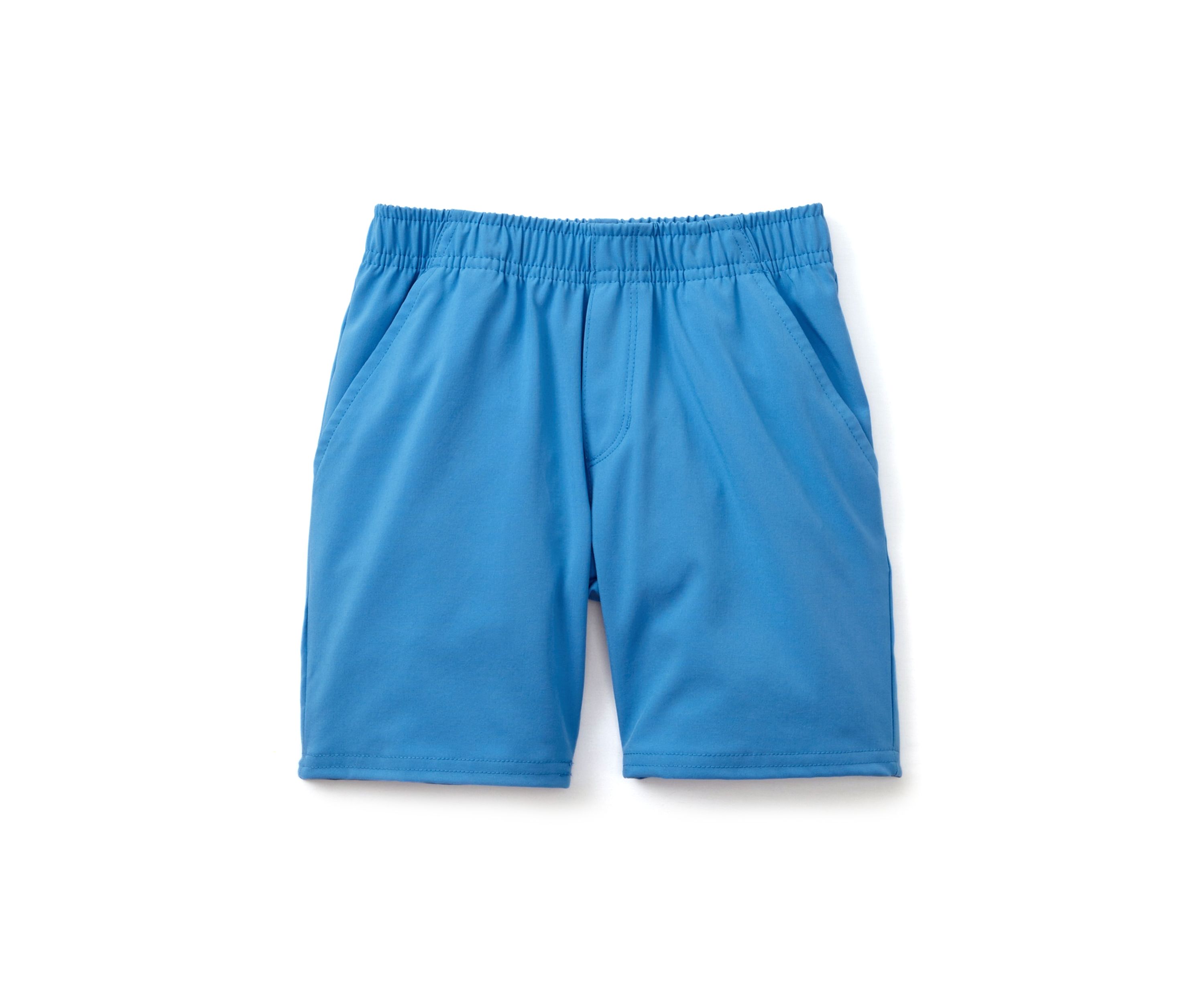 Boys 4-7 Long Sleeve Grid Plaid Shirt and Performance Shorts Set