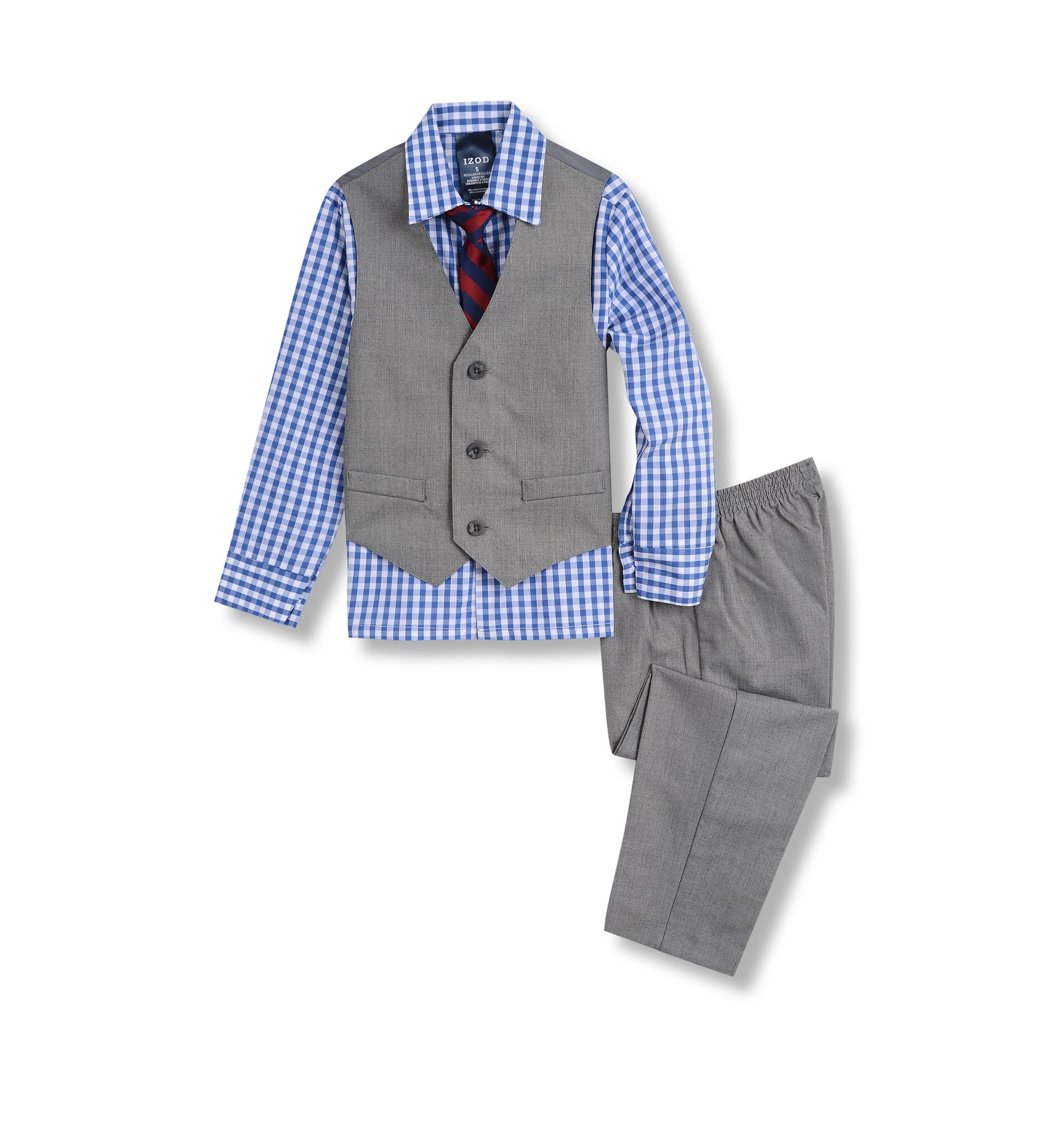 Boys 4-7 Sharkskin Vest Set 