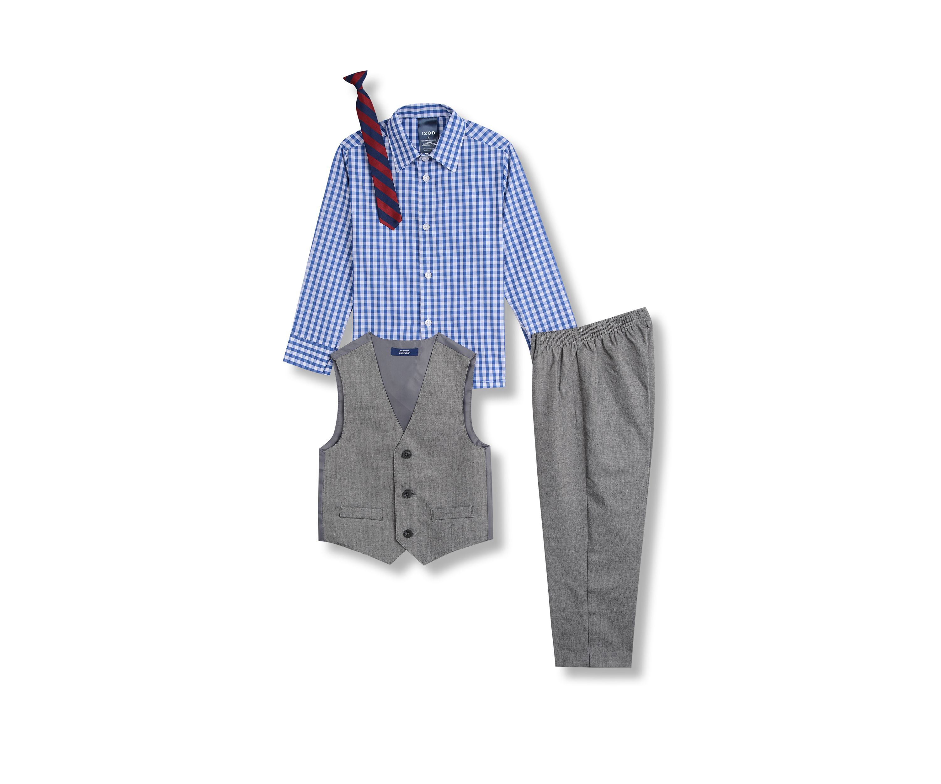 Boys 4-7 Sharkskin Vest Set 