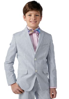 IZOD Seersucker Suit Coat Boys 8 20 belk