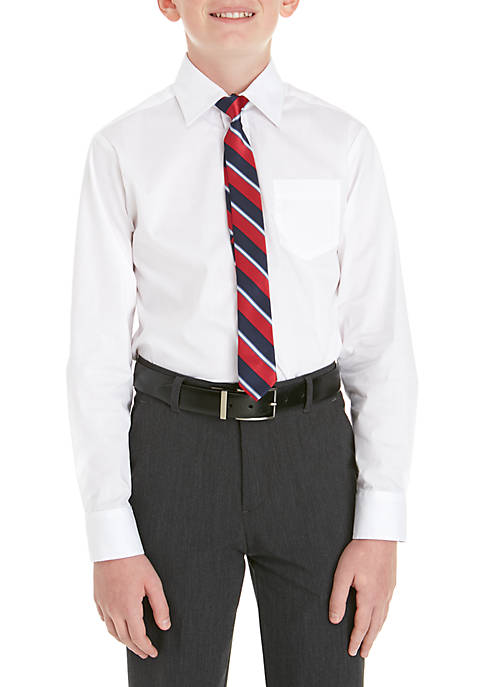 Boys 8-20 2-Piece Button Front and Tie Set