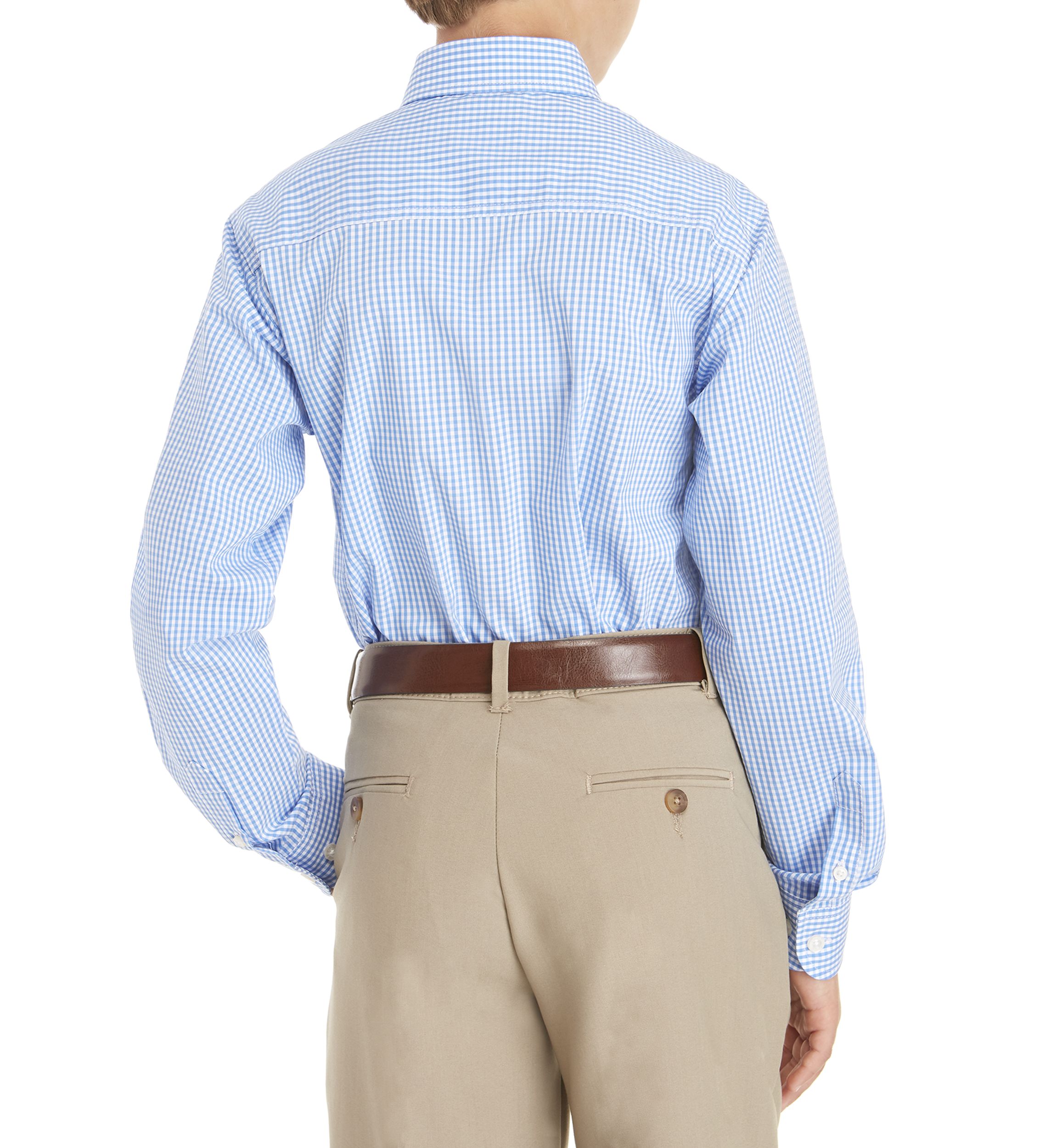 Boys 8-20 2-Piece Gingham Button Down Shirt and Tie Set
