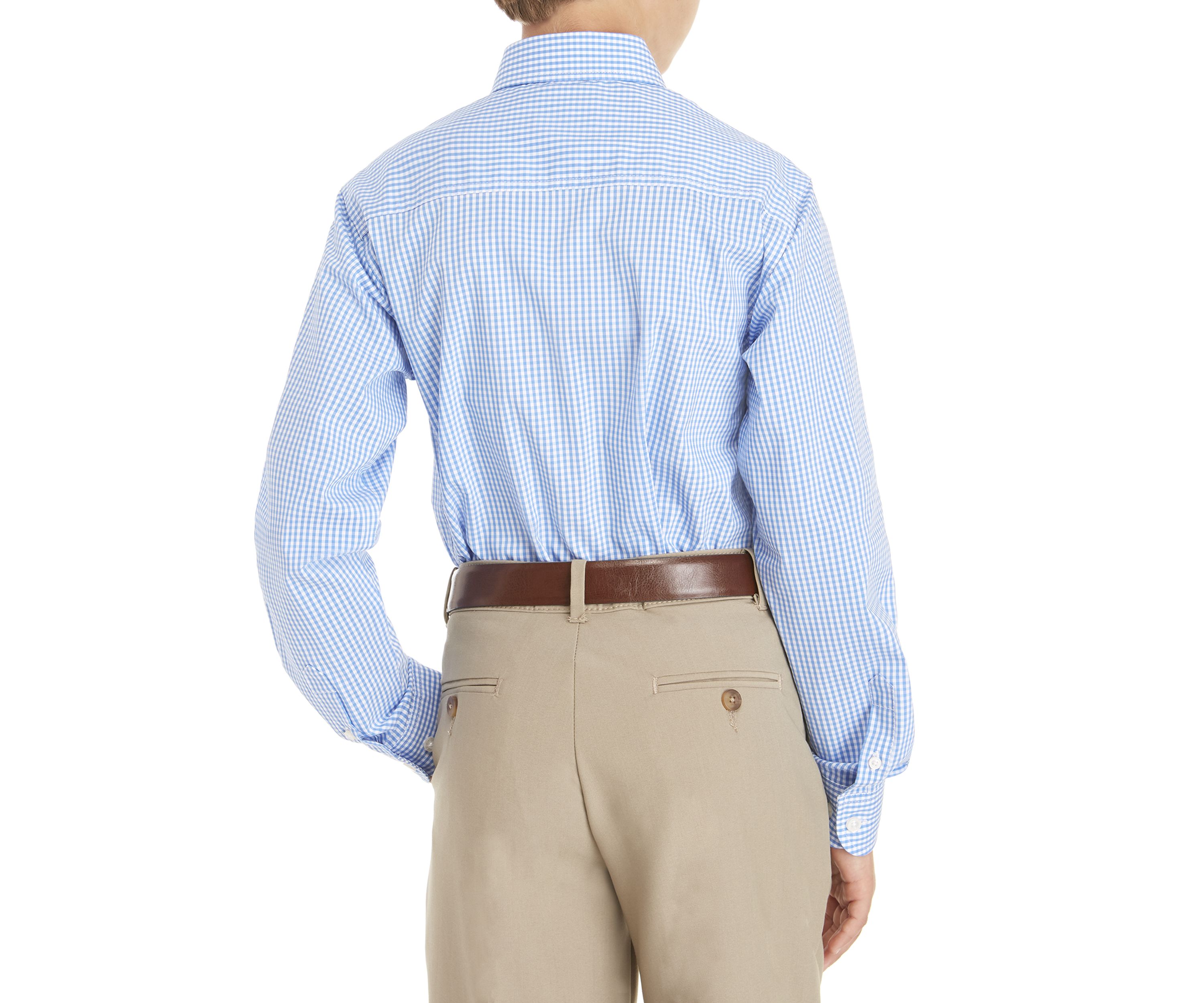 Boys 8-20 2-Piece Gingham Button Down Shirt and Tie Set