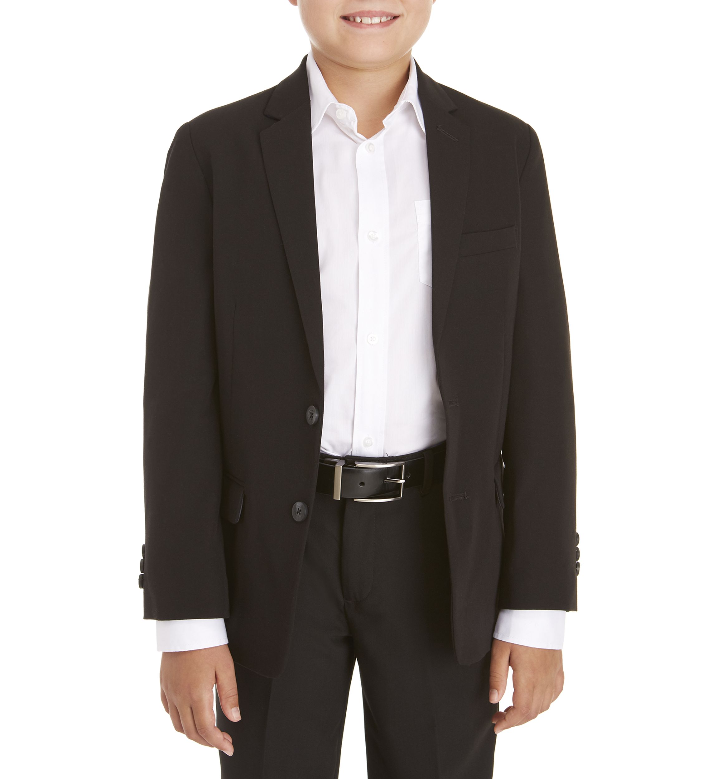Boys 8-20 Basic Stretch Black Suit Separate Jacket