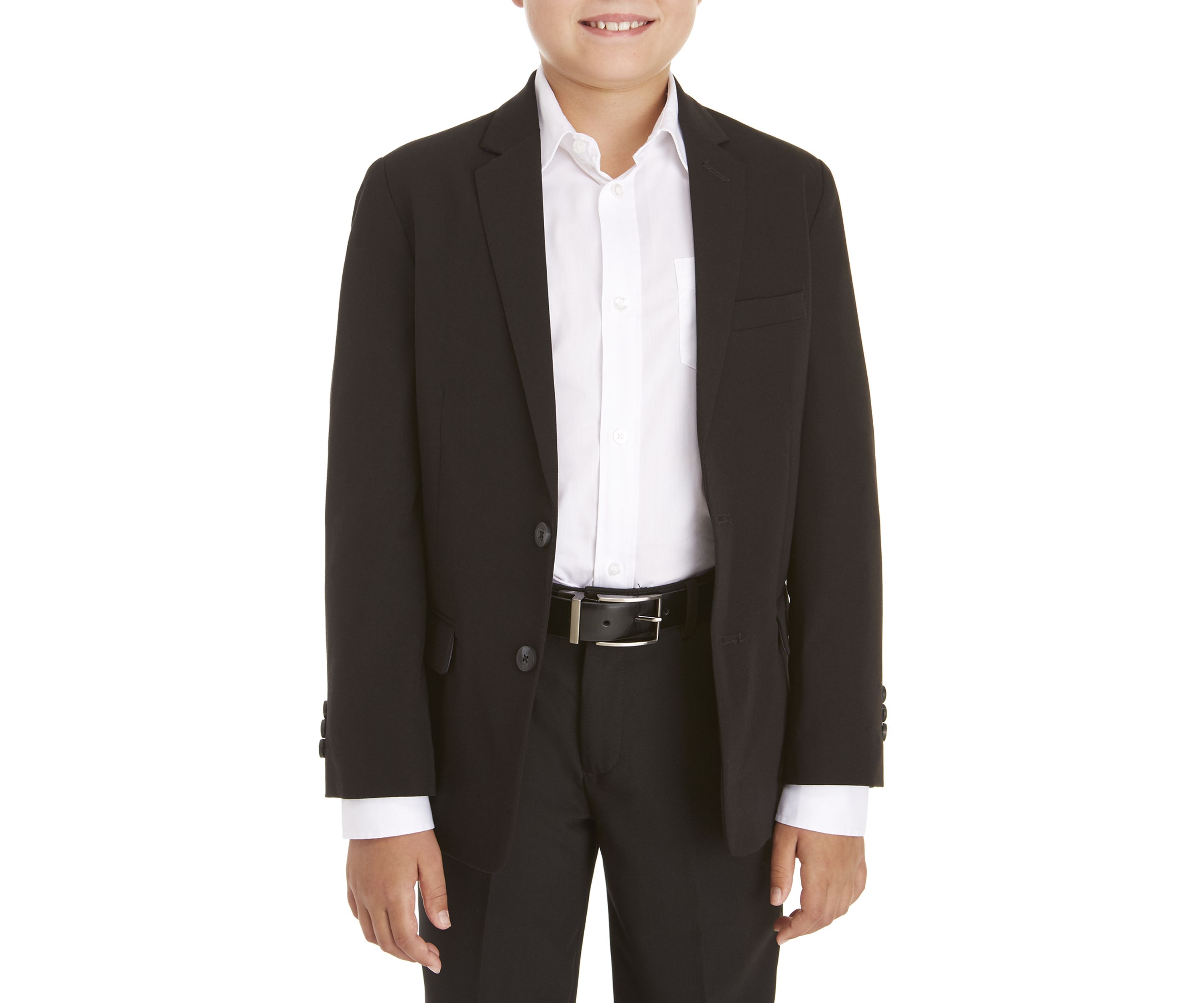 Boys 8-20 Basic Stretch Black Suit Separate Jacket