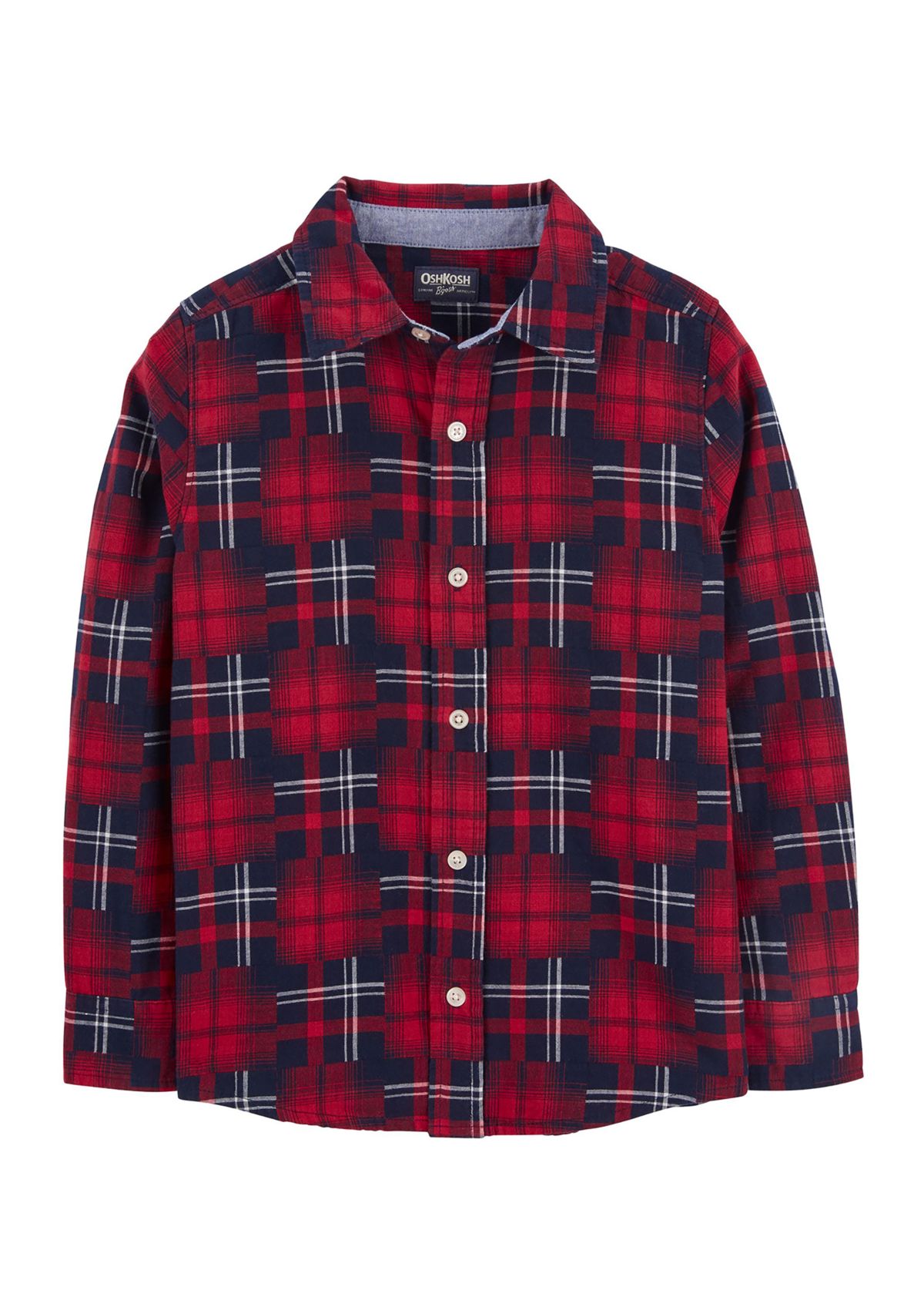 Boys 4-7 Plaid Woven Shirt