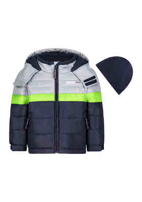 F.O.G by London Fog Little Boys Systems Coat with Solid Fleece Jacket 