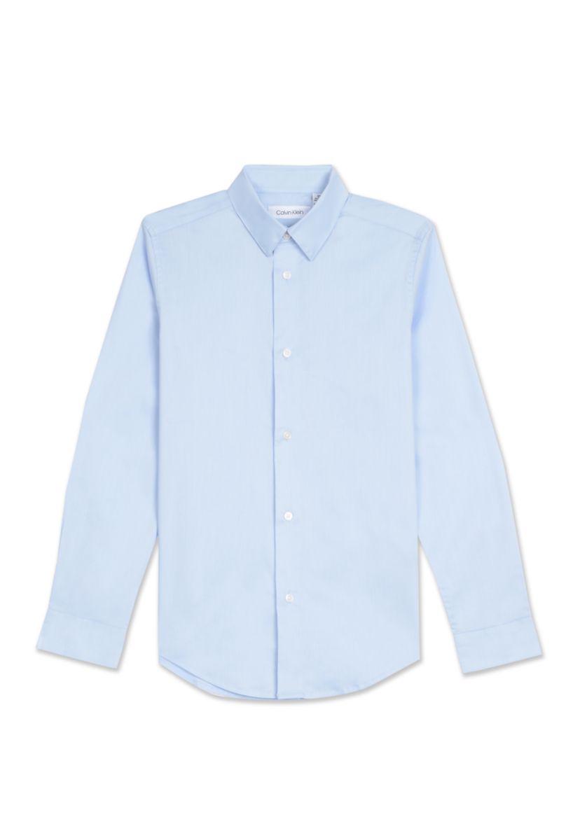 Boys 8-20 Solid Stretch Poplin Shirt