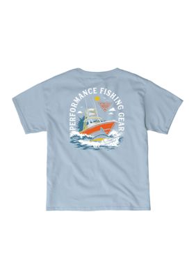 Columbia Boys 8-20 Fish Flag PFG Graphic T-Shirt, XL