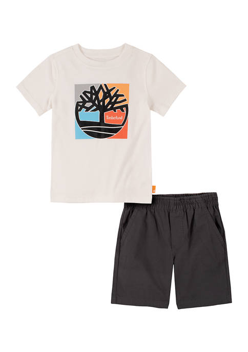 Kids Headquarters Boys 4-7 T-Shirt and Ripstop Cargo