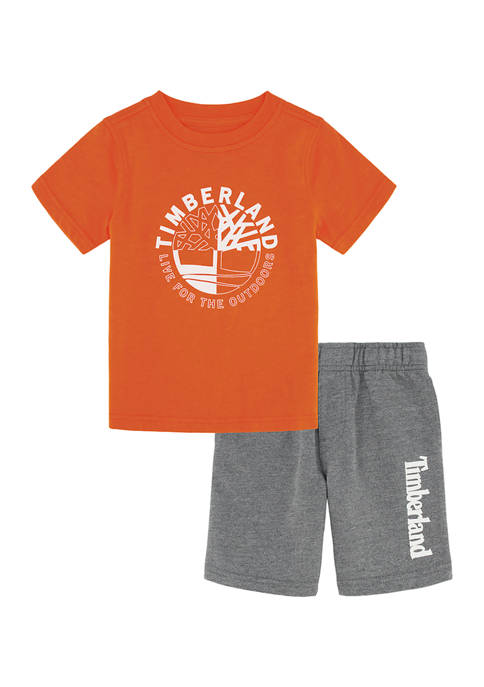 Soft & Comfortable Timberland baby-boys 2-piece Short Set Top & Shorts