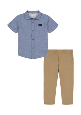 CALVIN KLEIN: clothing set for boys - Grey  Calvin Klein clothing set  IB0IB00951 online at