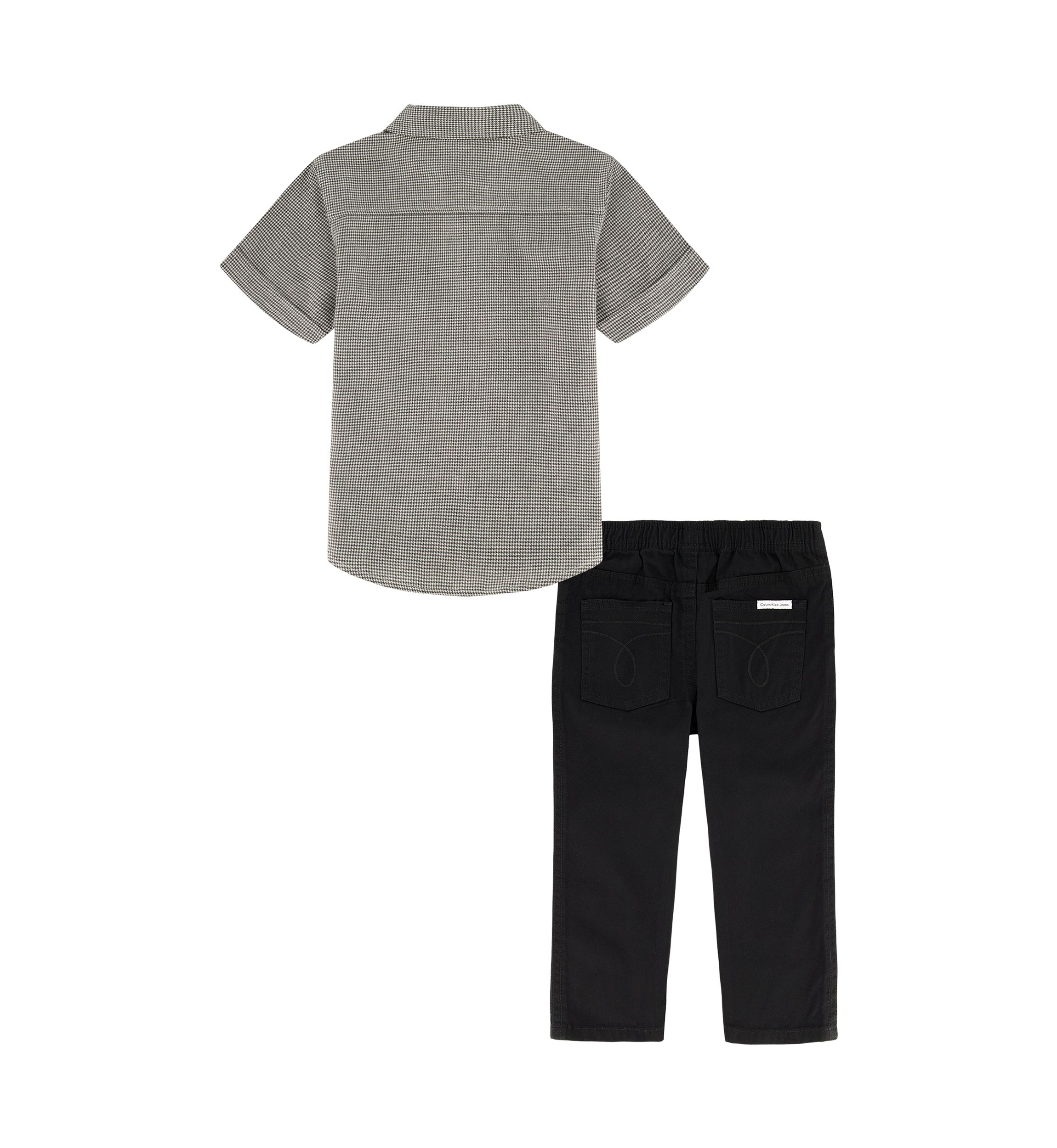 Boys 4-7 Woven Short Sleeve Shirt and Pants Set 
