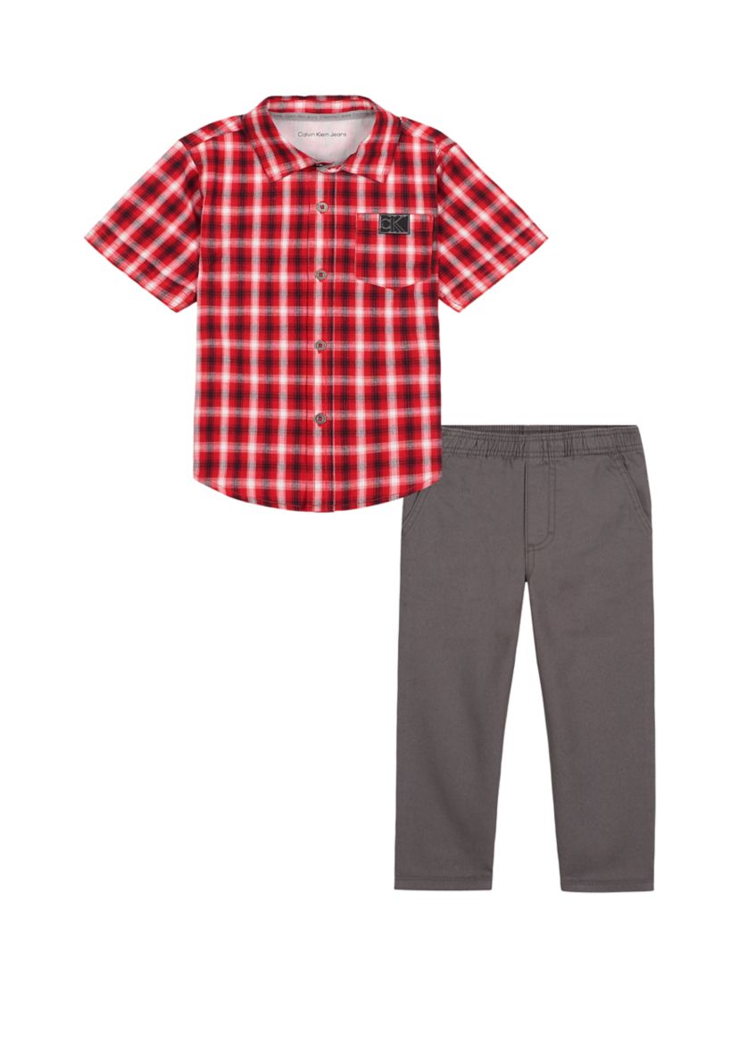Boys 4-7 Woven Shirt Set