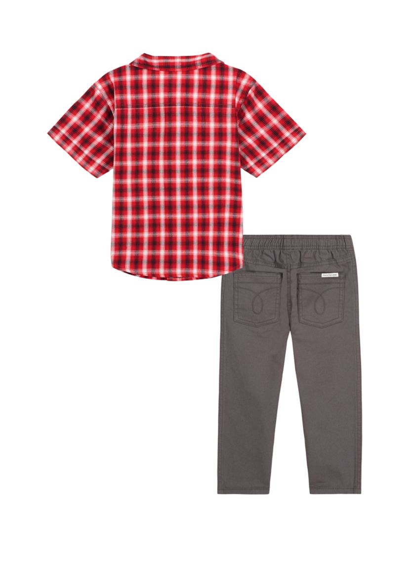 Boys 4-7 Woven Shirt Set