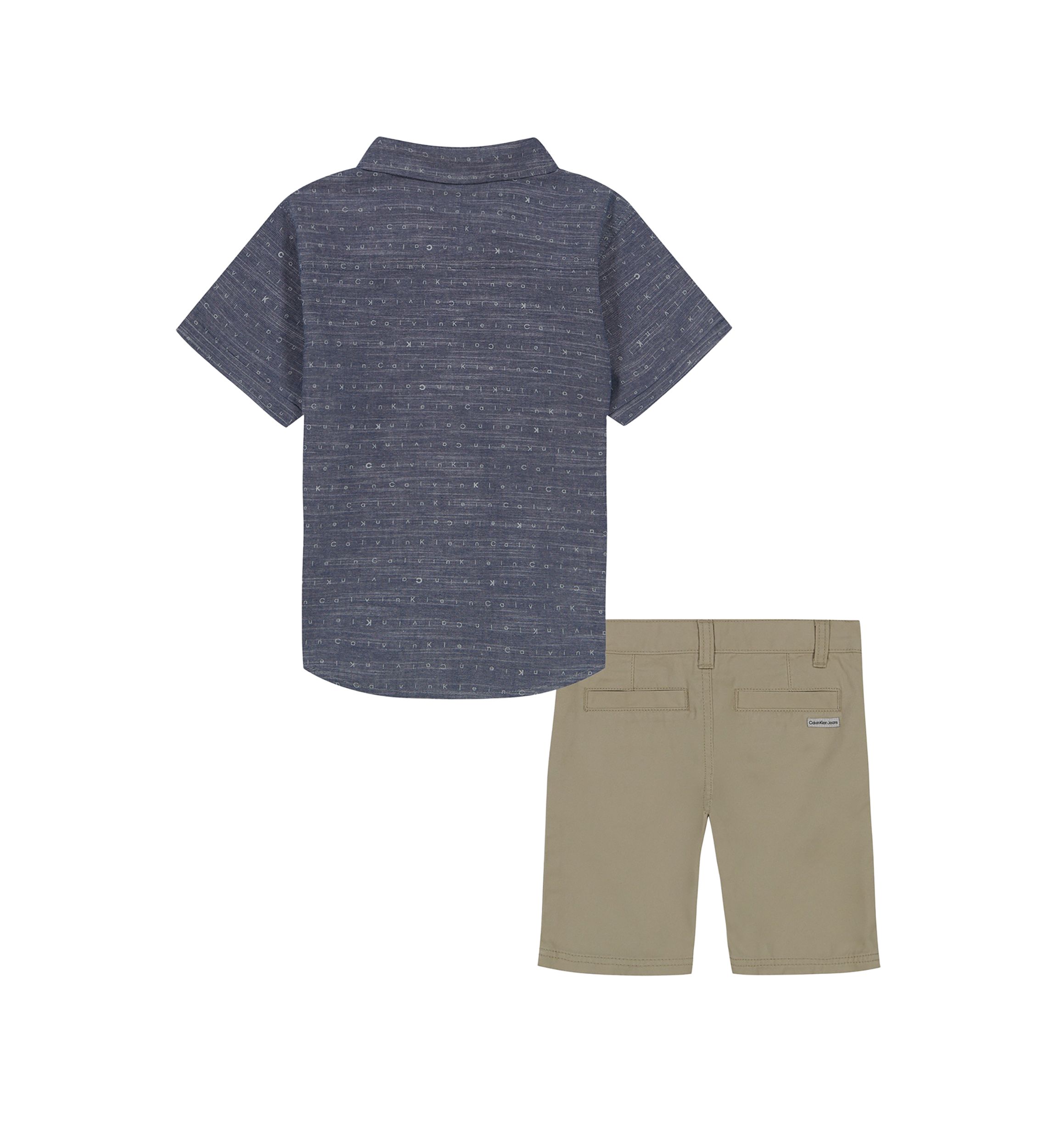 Boys 4-7 Printed Shirt and Woven Shorts Set