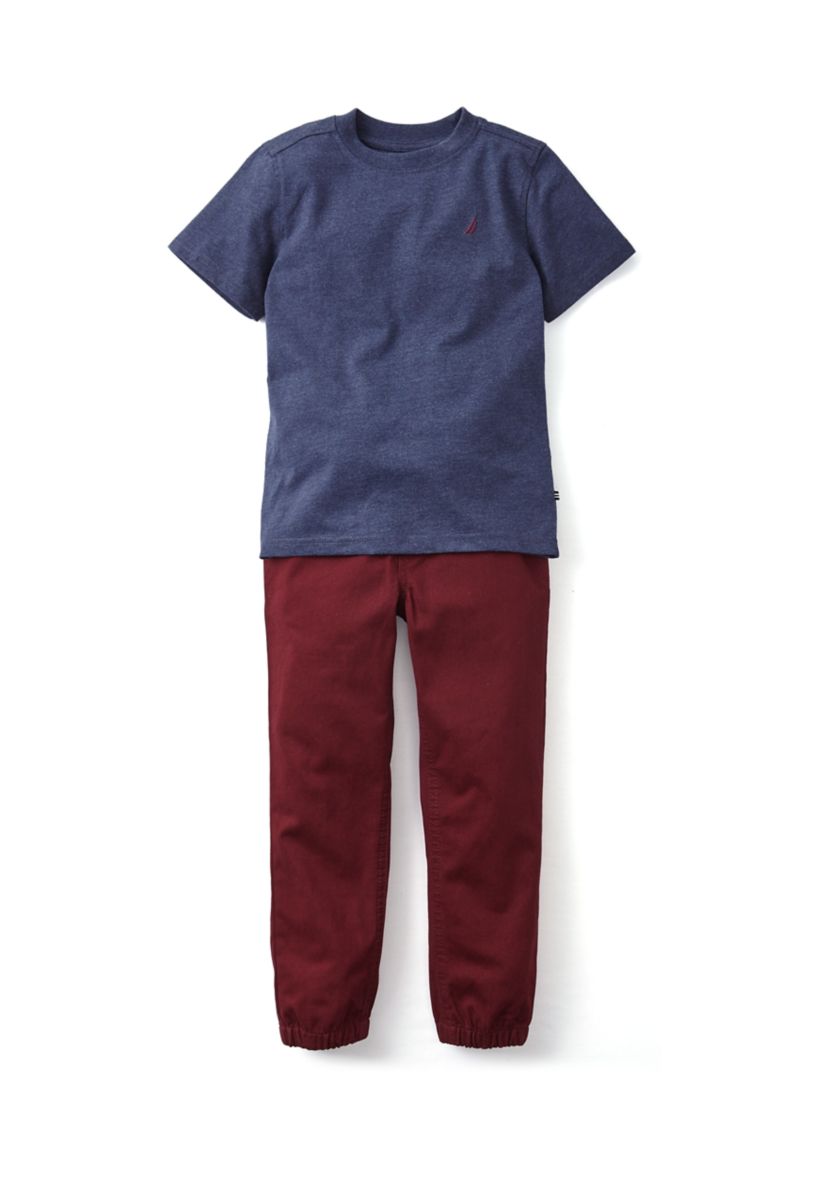Boys 4-7 3 Piece Woven Jogger Set