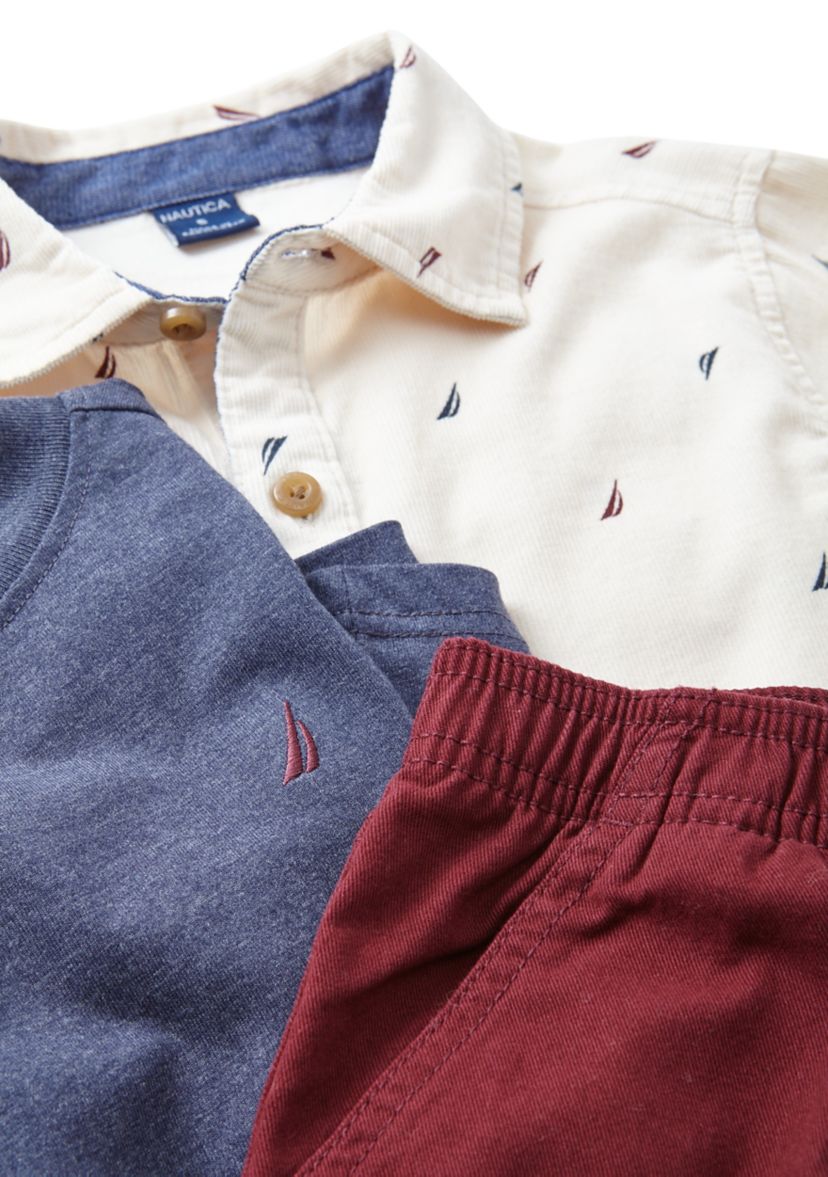 Boys 4-7 3 Piece Woven Jogger Set