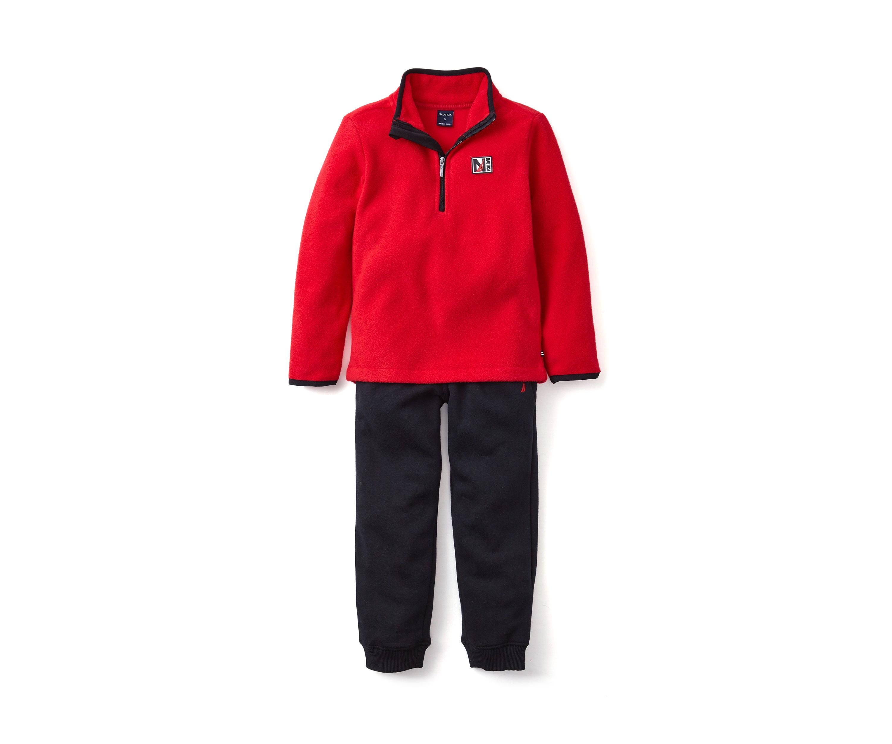 Boys 4-7 1/4 Zip Fleece Pullover and Joggers Set