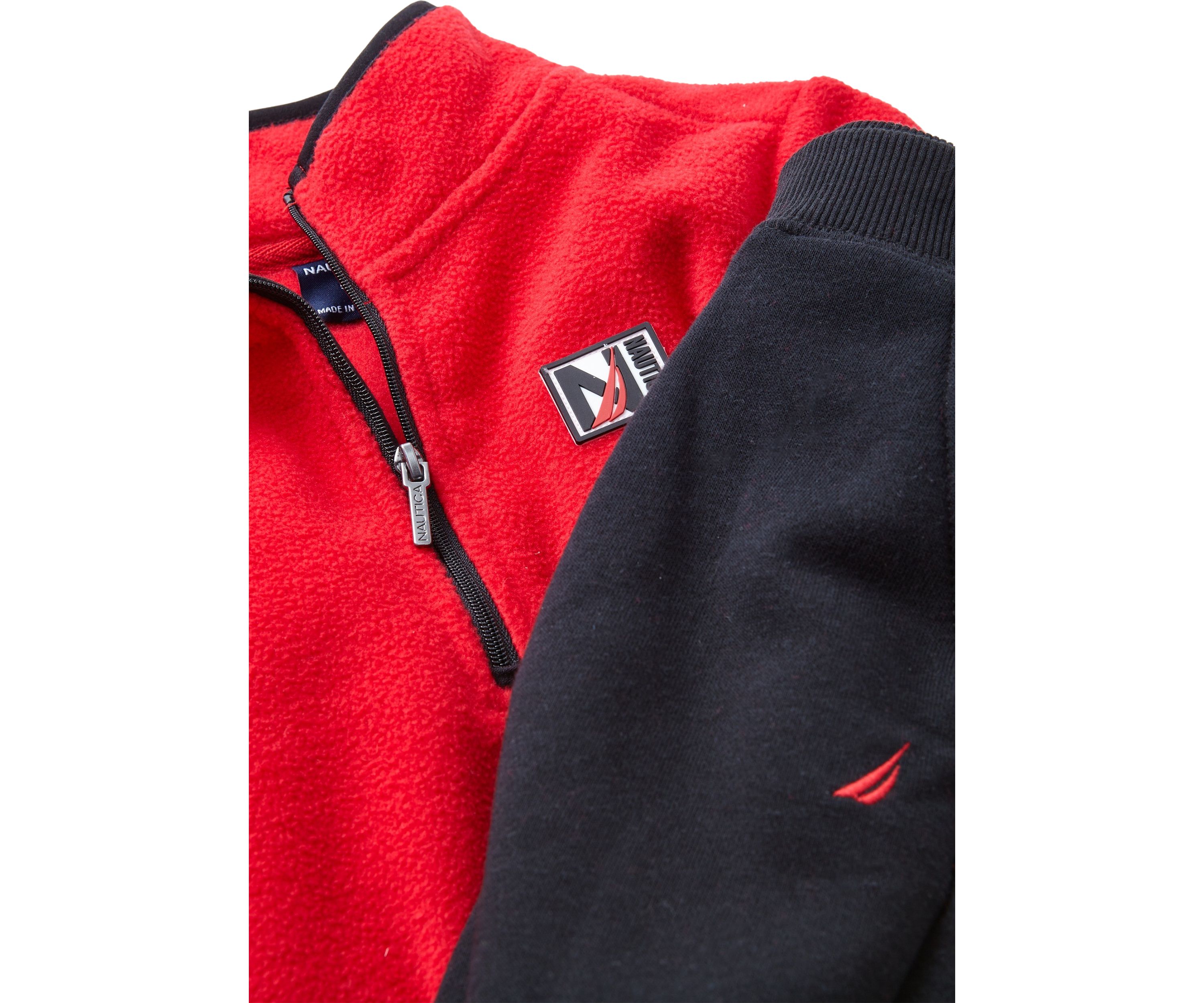 Boys 4-7 1/4 Zip Fleece Pullover and Joggers Set
