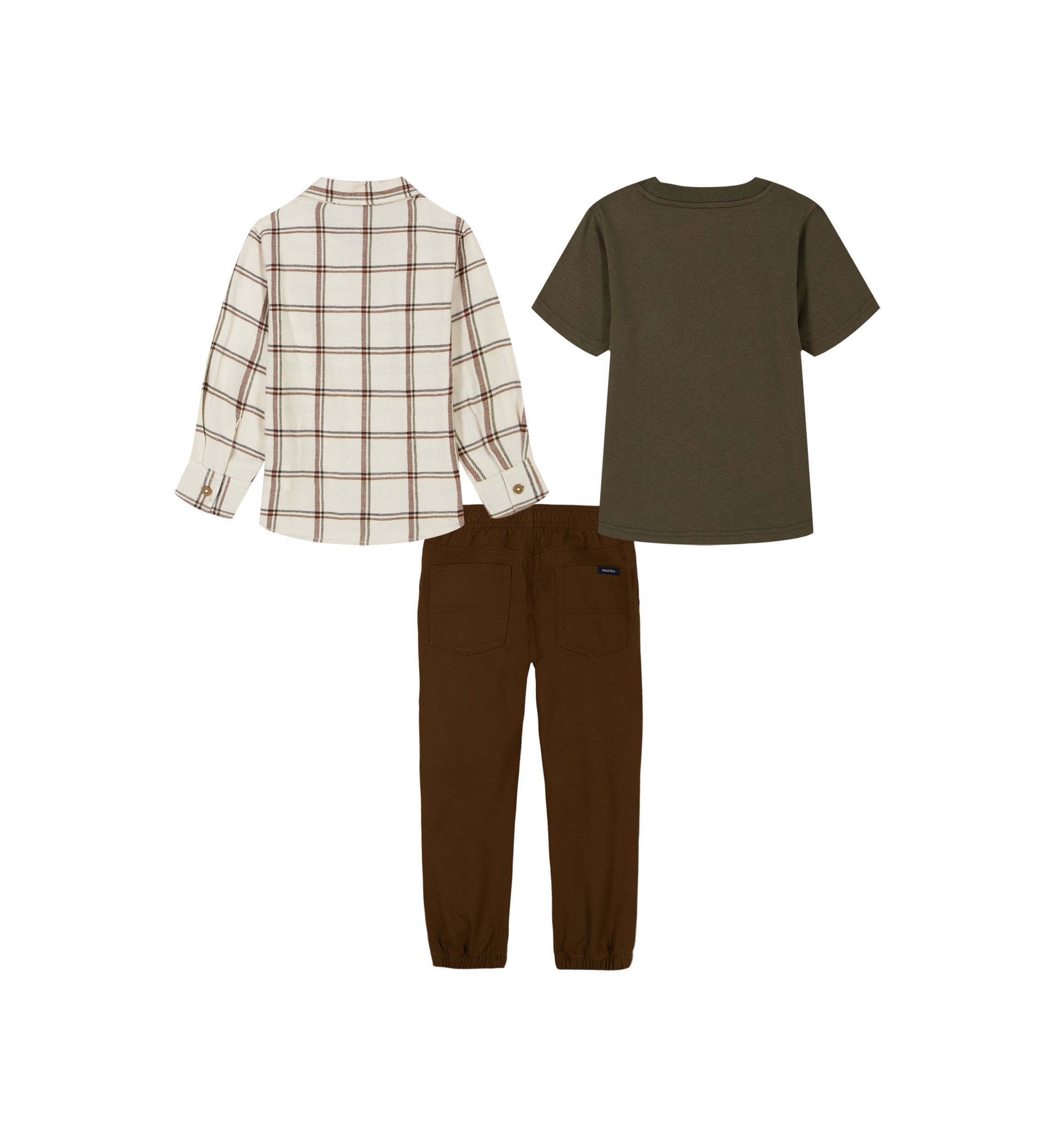 Boys 4-7 Flannel Shirt and Woven Pants Set