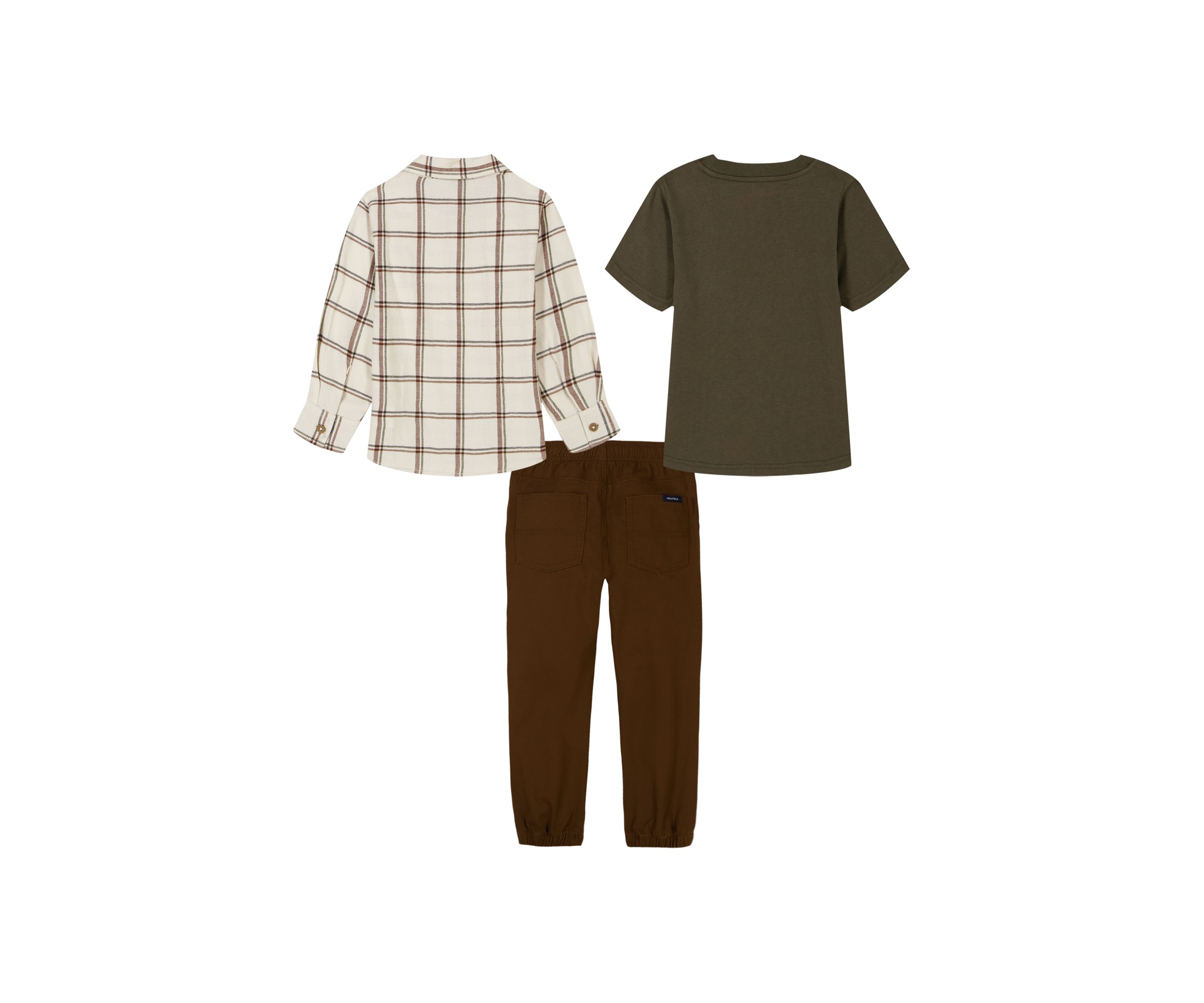 Boys 4-7 Flannel Shirt and Woven Pants Set