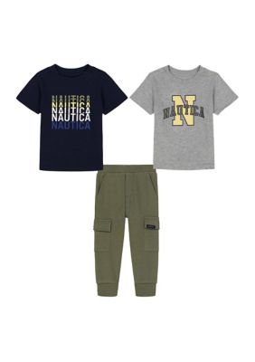 Kids Headquarters Boys 8-20 3-Piece T-Shirt with Cargo Joggers, 6