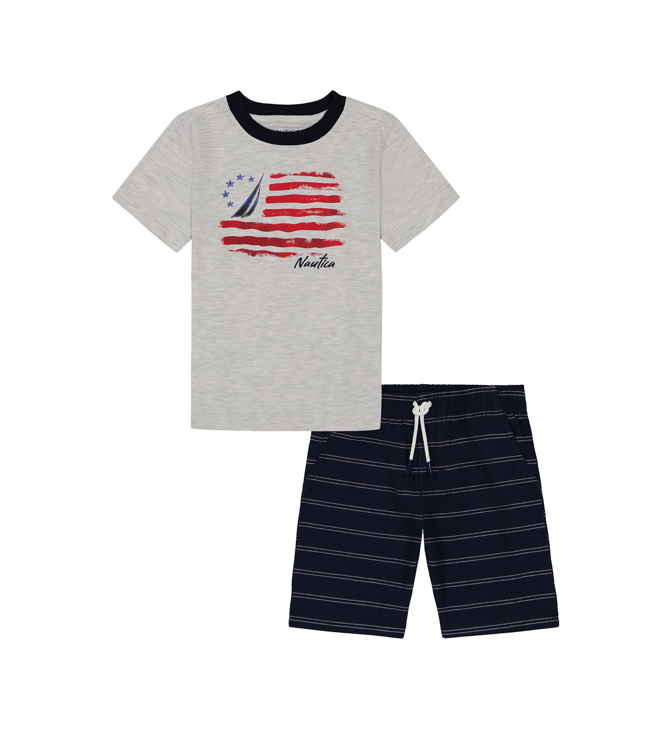 Boys 4-7 Americana Graphic T-Shirt and Printed Shorts Set