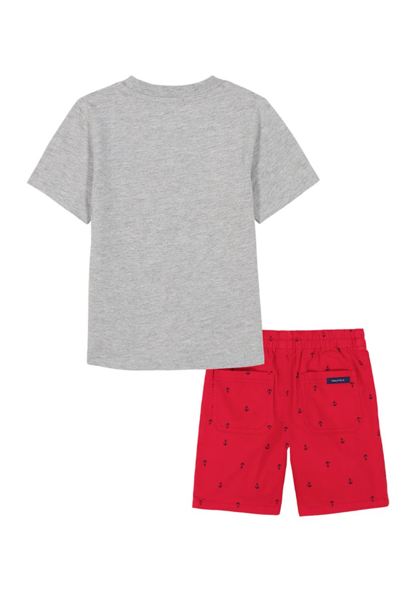 Boys 4-7 Graphic T-Shirt and Printed Shorts Set