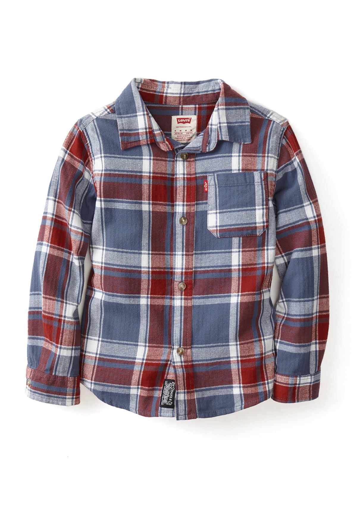 Boys 4-7 Long Sleeve Plaid Shirt