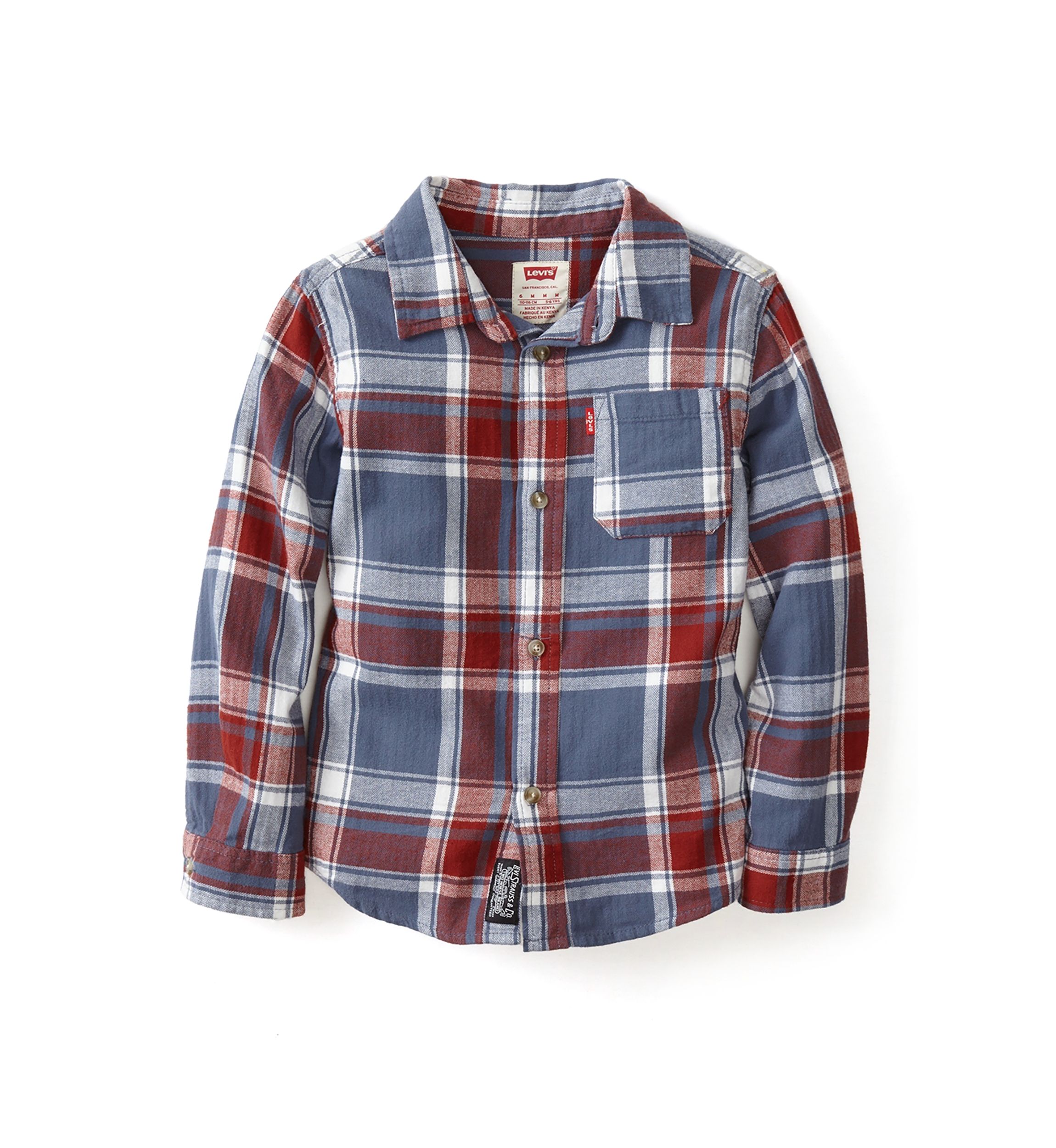 Boys 4-7 Long Sleeve Plaid Shirt