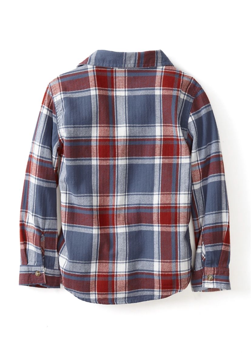 Boys 4-7 Long Sleeve Plaid Shirt