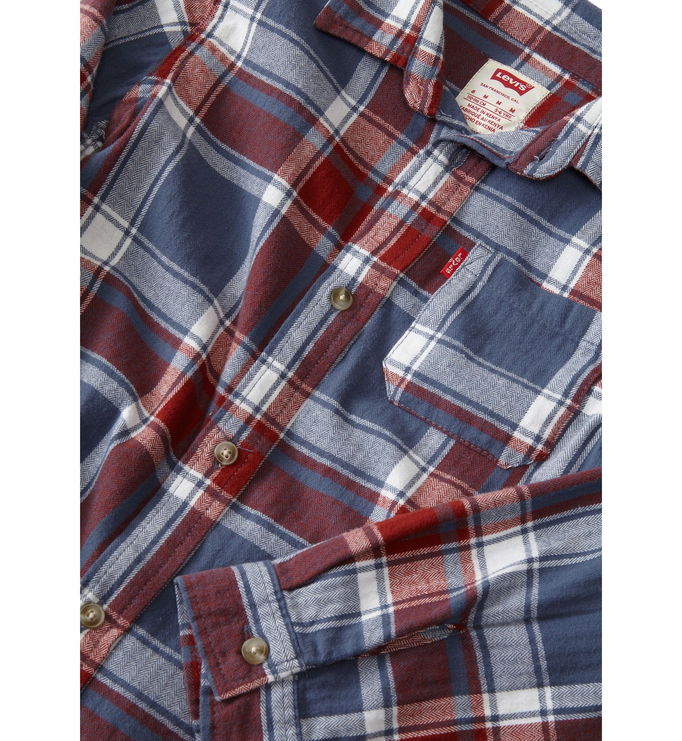 Boys 4-7 Long Sleeve Plaid Shirt