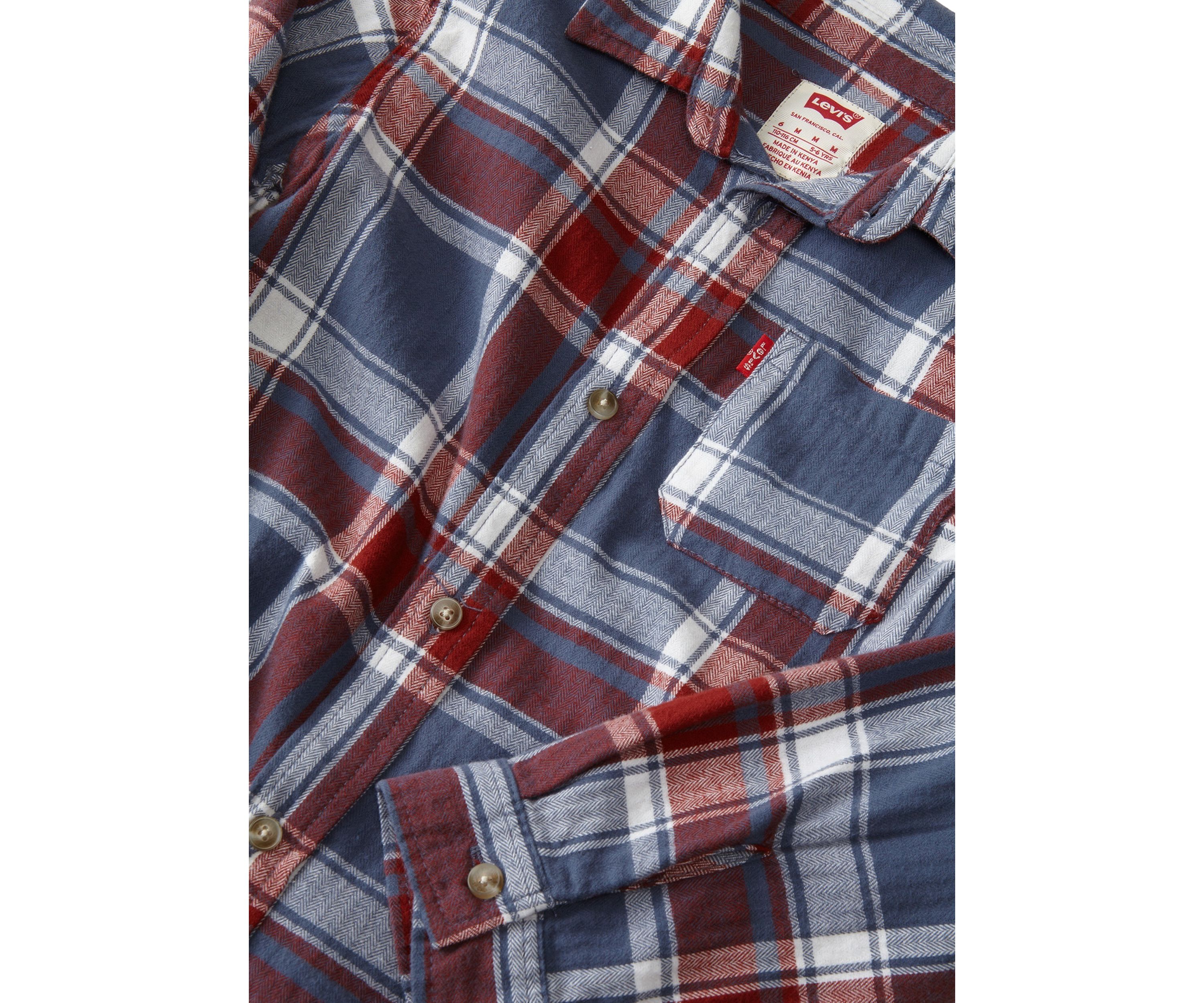 Boys 4-7 Long Sleeve Plaid Shirt