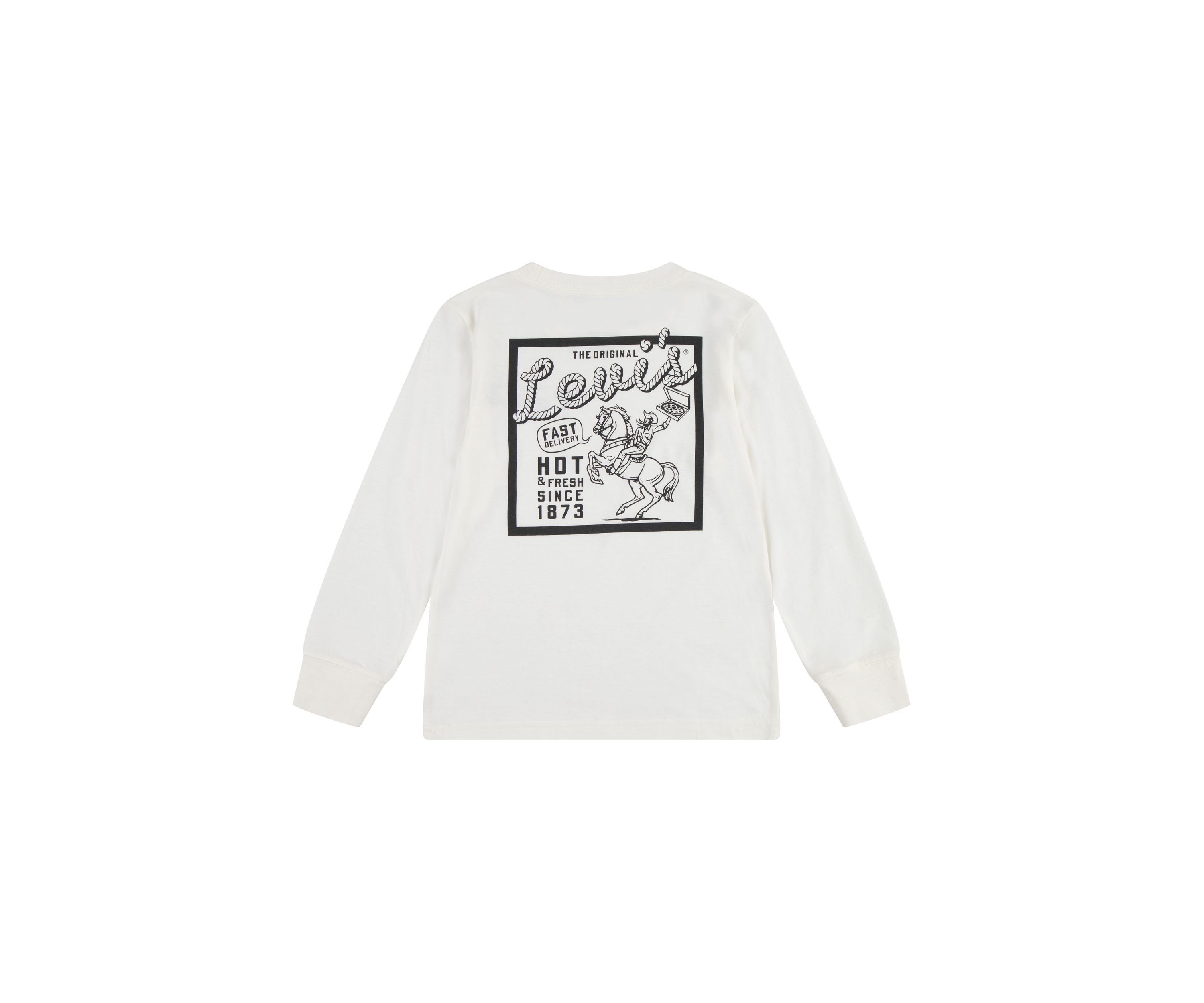 Boys 4-7 Long Sleeve Pizza Delivering Cowboy Graphic T-Shirt