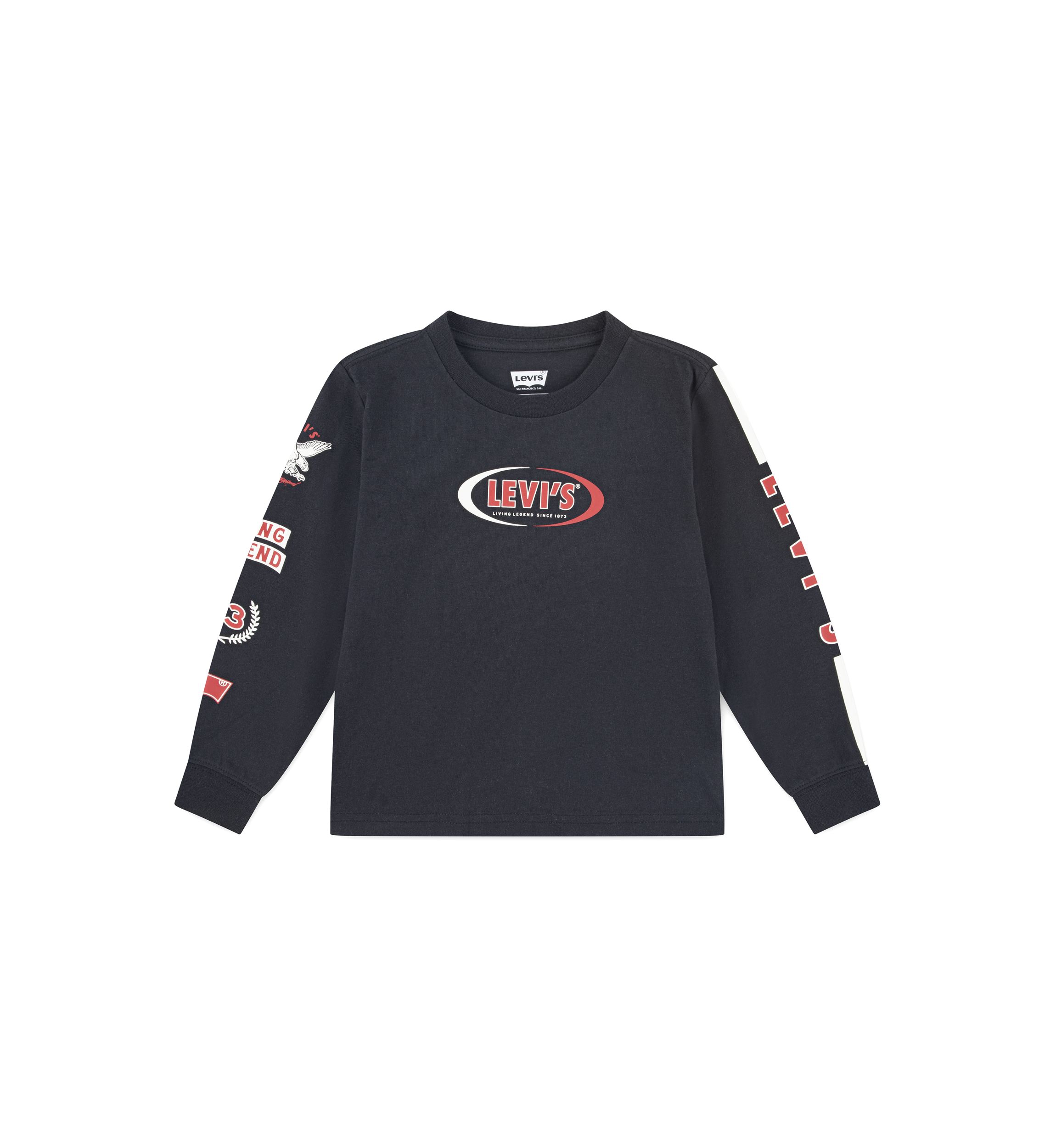 Boys 4-7 Racing Stripe Long Sleeve T-Shirt