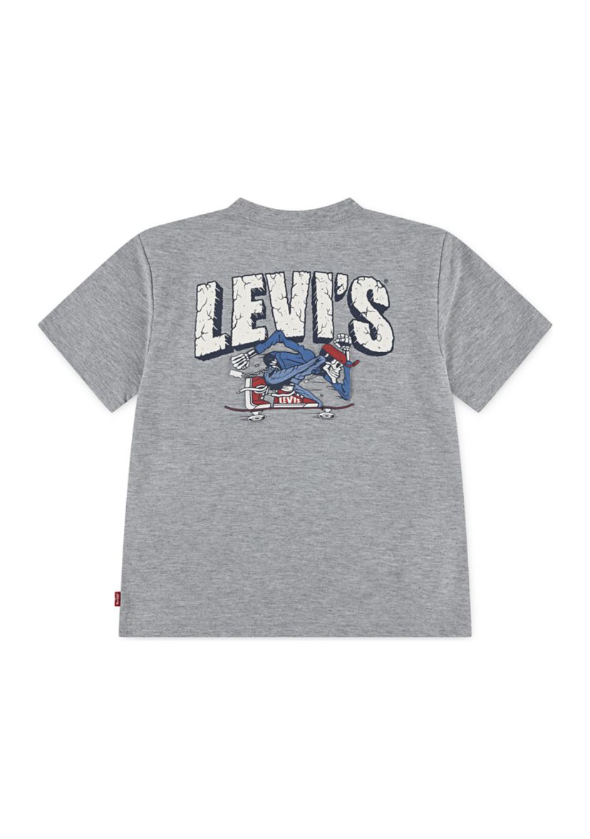 Boys 4-7 Skateboarding Skeleton Graphic T-Shirt 