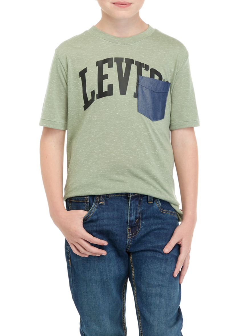 Boys 8-20 Chambray Pocket T-Shirt