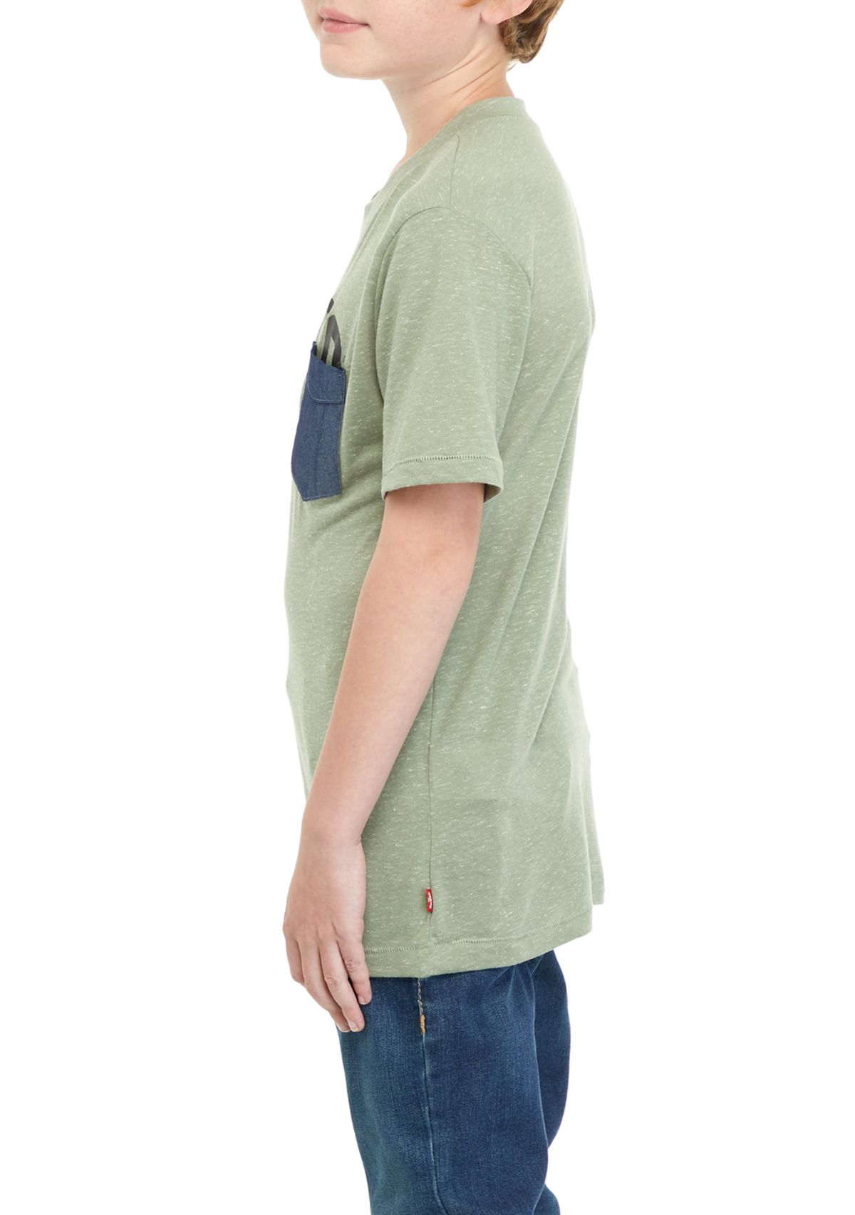 Boys 8-20 Chambray Pocket T-Shirt