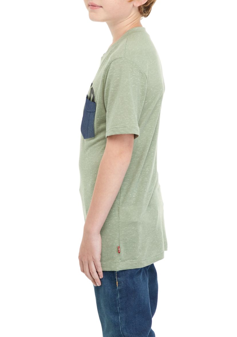 Boys 8-20 Chambray Pocket T-Shirt