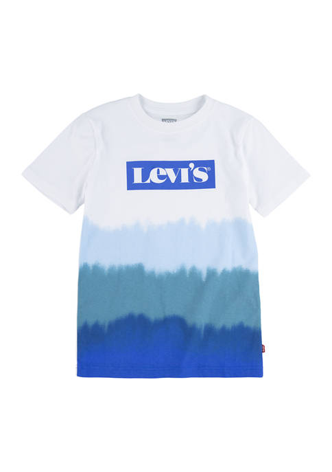 Boys 8-20 Short Sleeve Dip Dyed Box Logo Graphic T-Shirt 