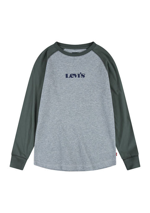 Levi's® Boys 8-20 Long Sleeve Color Blocking Waffle