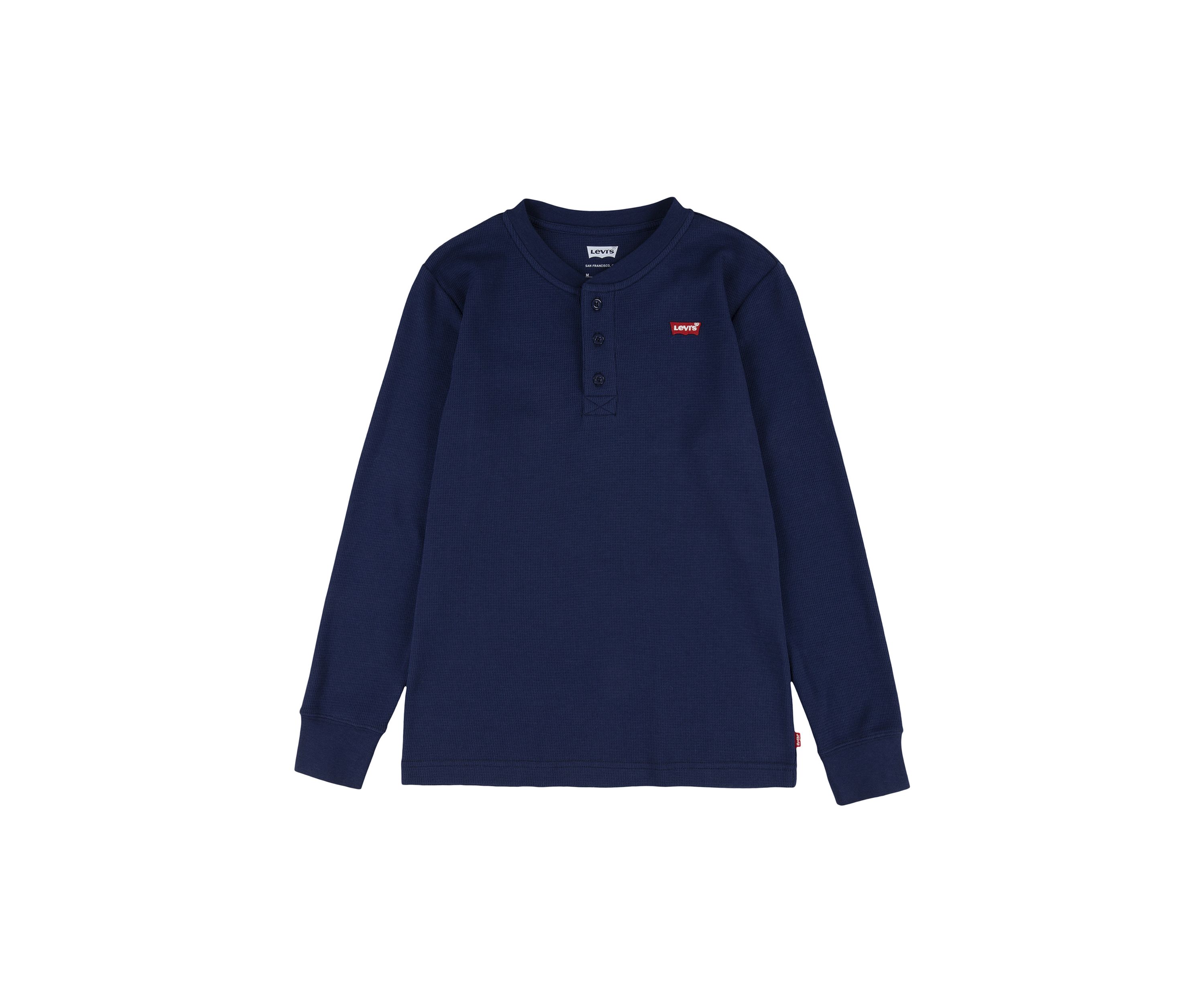 Boys 8-20 Long Sleeve Thermal Henley Knit Top