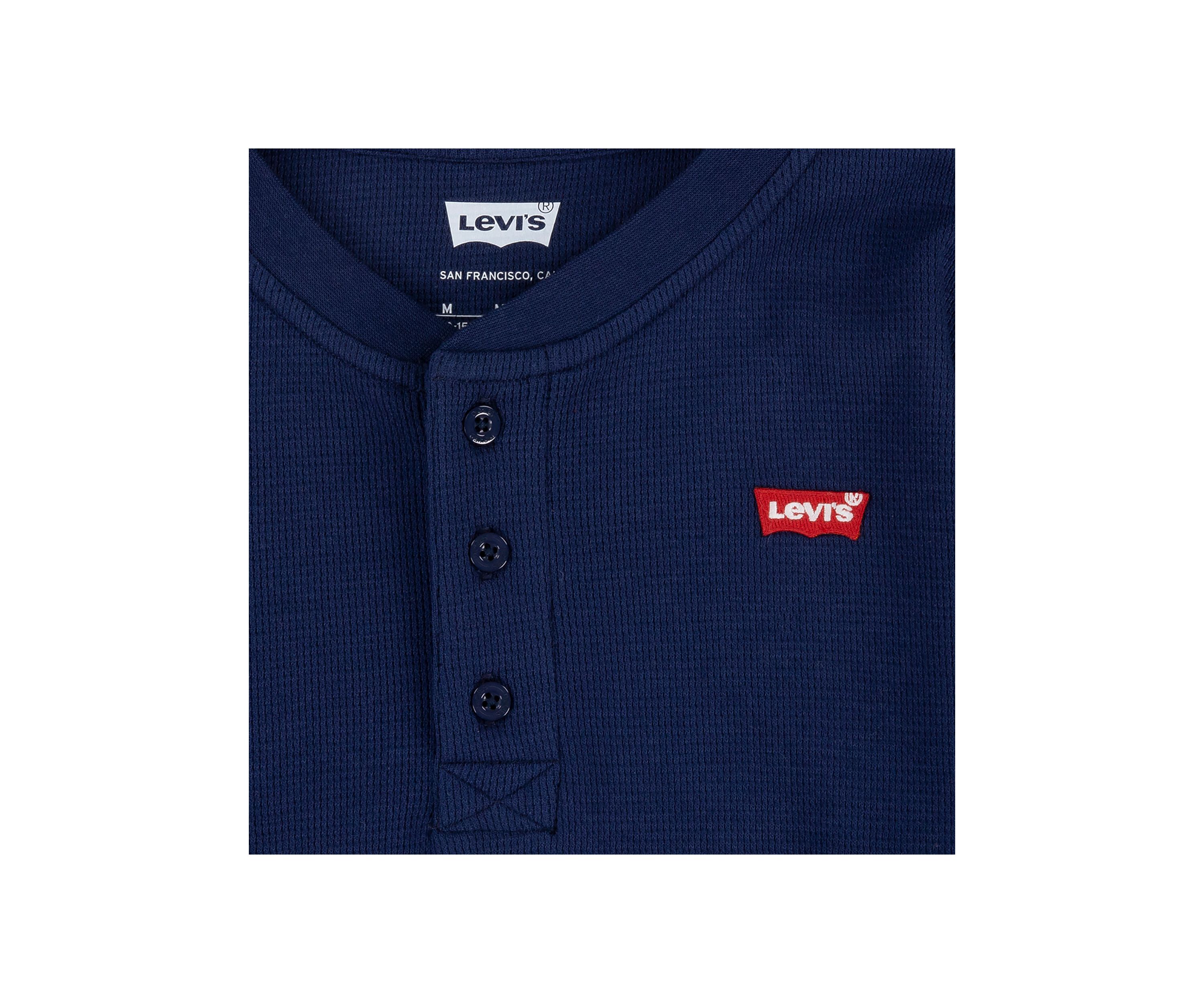 Boys 8-20 Long Sleeve Thermal Henley Knit Top