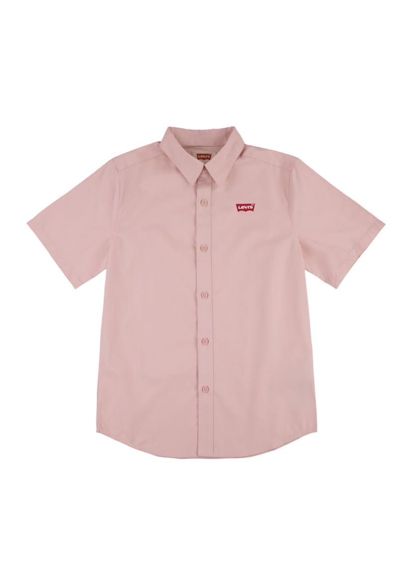 Boys 8-20 Solid Woven Shirt