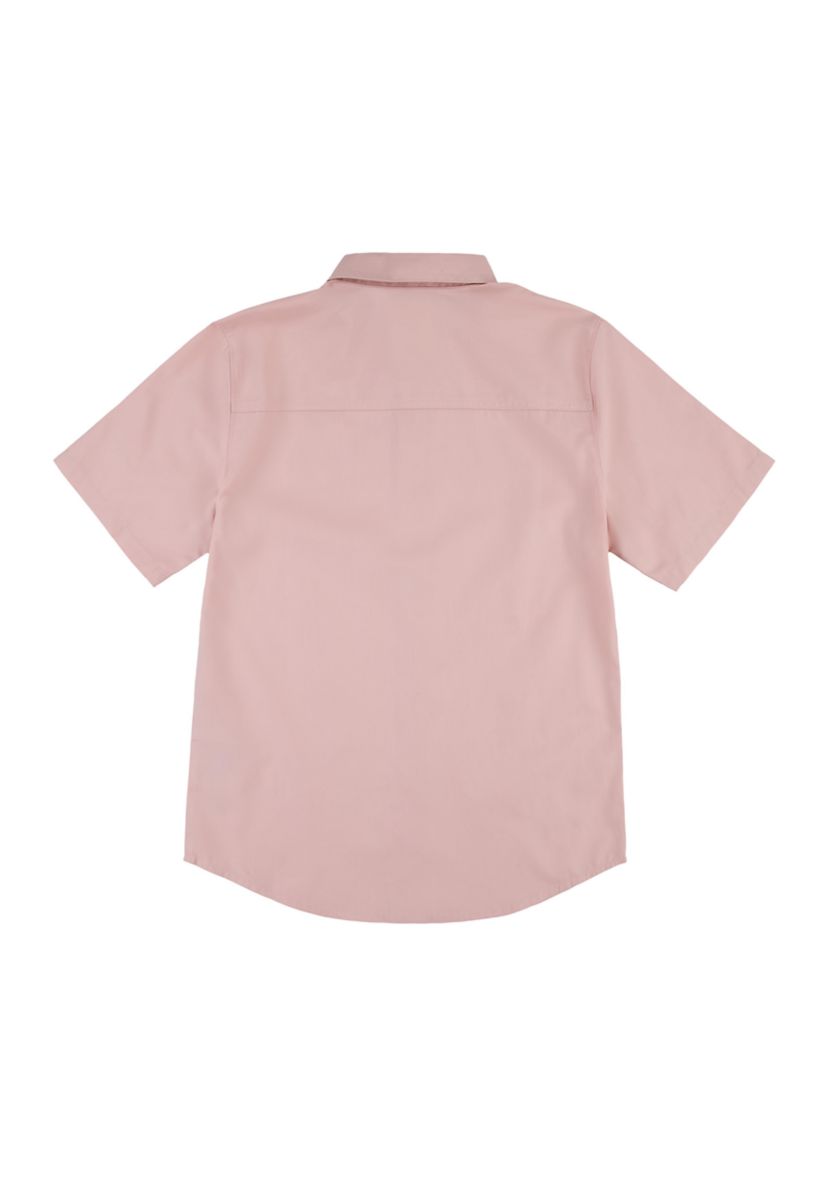 Boys 8-20 Solid Woven Shirt