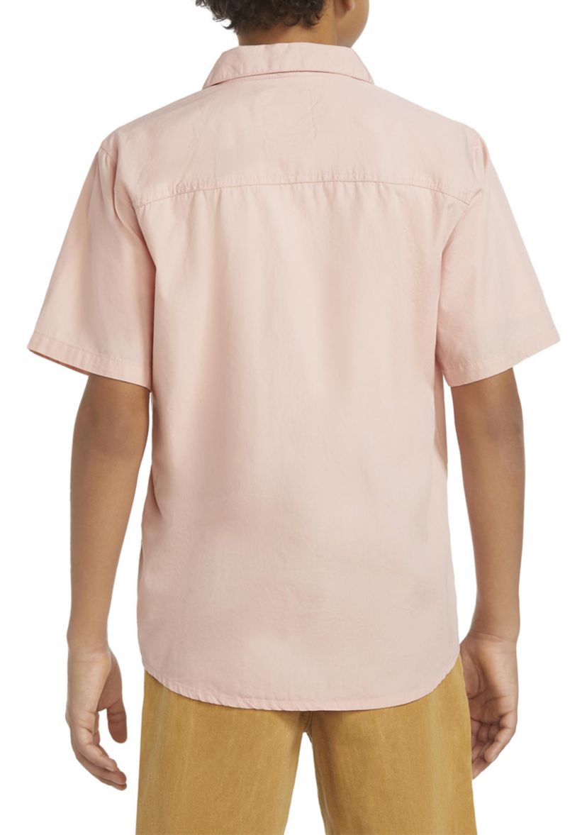 Boys 8-20 Solid Woven Shirt