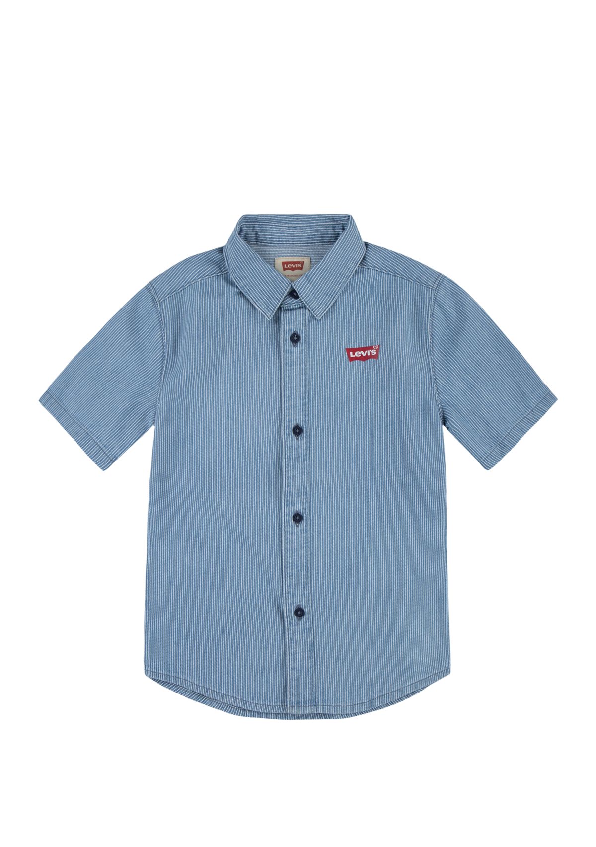Boys 8-20 All Over Print Button Down Shirt