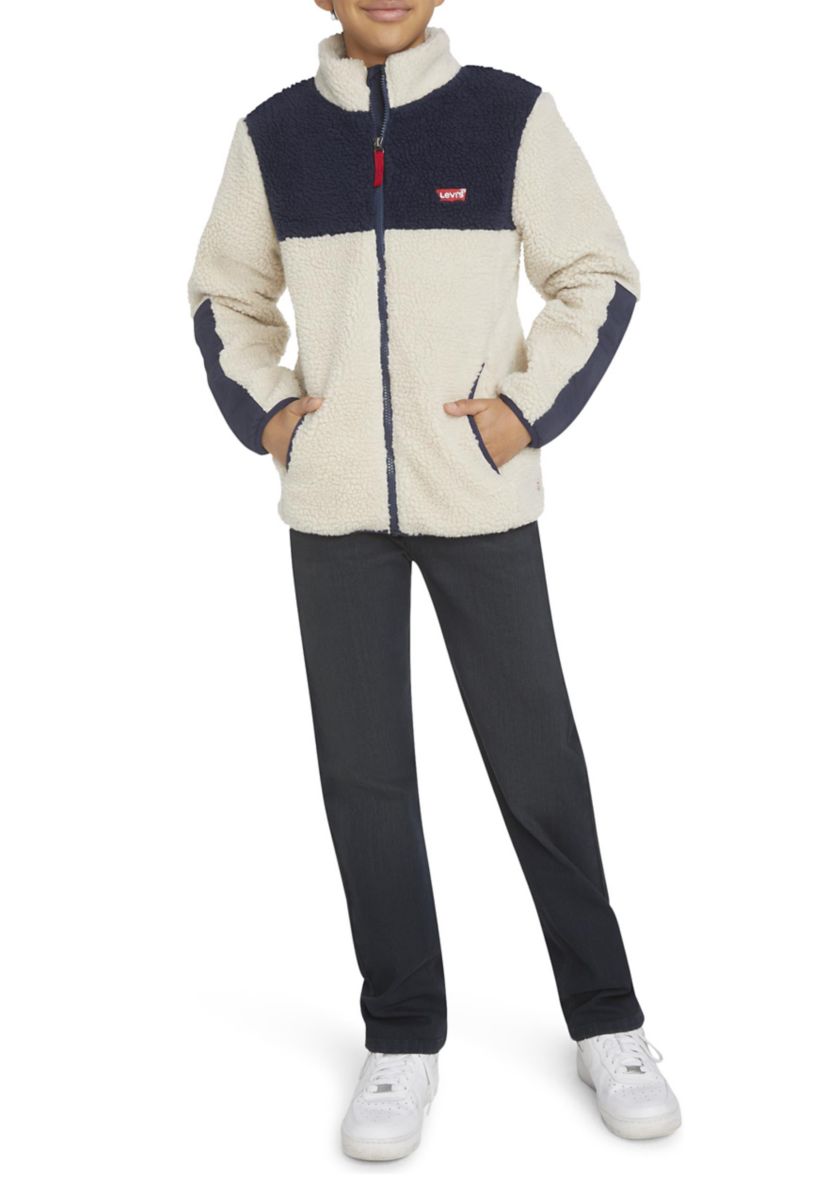 Boys 8-20 Color Blocked Sherpa Jacket